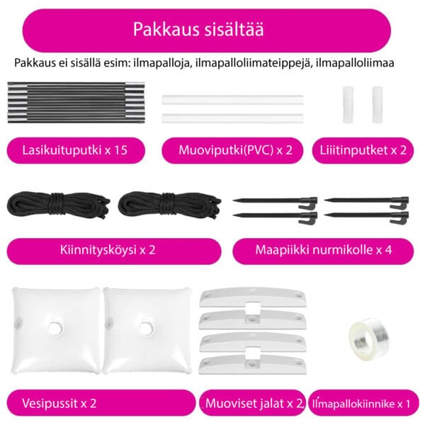 Ilmapallokaari, leveys 3m, korkeus 2,7m - Image 2