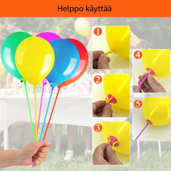 10 x Ilmapallotikku ja kuppi - Image 3