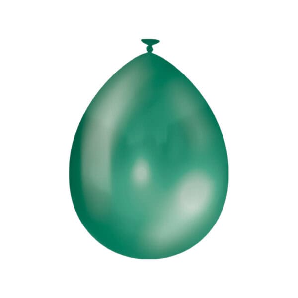 10 x metallikiilto vihreä ilmapallo - Image 2