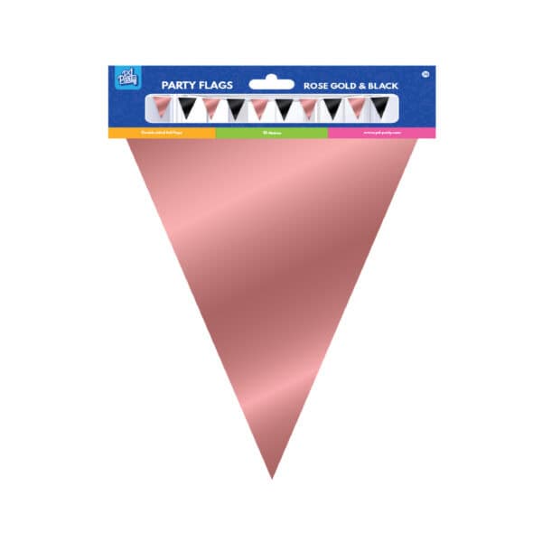 Lippuviirinauha folio ruusukulta ja musta 10m - Image 2