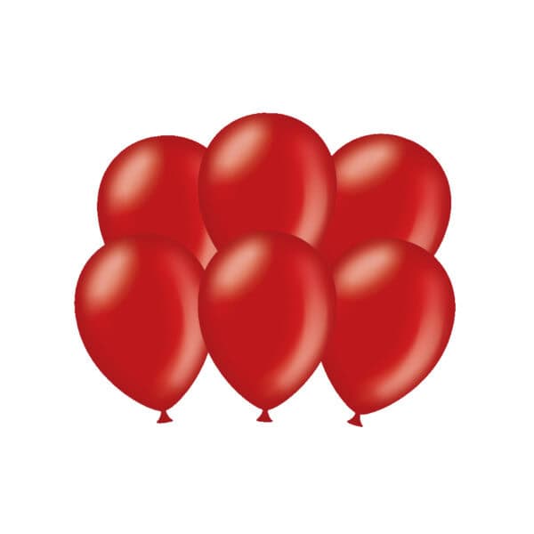 6 x metallikiilto rubiininpunainen ilmapallo - Image 2