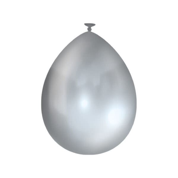 10 x metallikiilto hopea ilmapallo - Image 2
