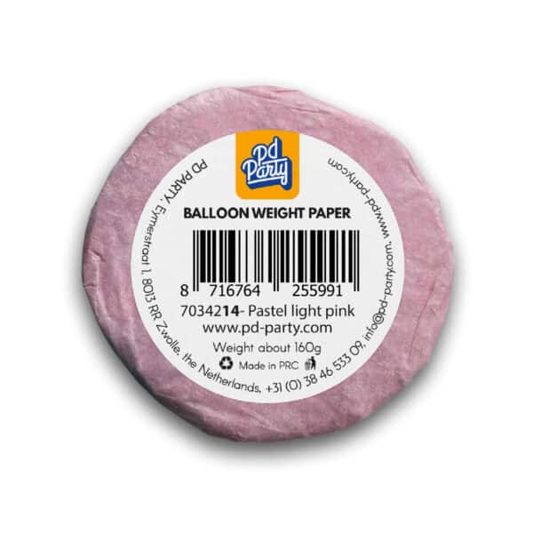 Ilmapallopaino 160g pastelli vaalea pinkki - Image 3
